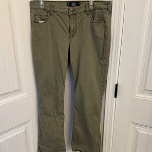 Hollister Sage Green Mid-Rise Pants